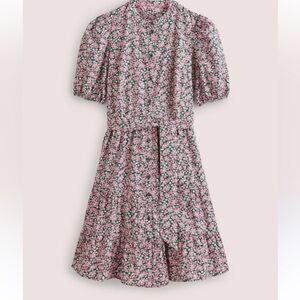 Boden Tiered Paisley/Flower print Shirt Dress
